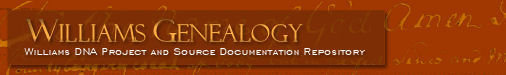Williams Genealogy Banner
